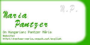 maria pantzer business card